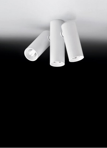 Haul 3xØ4 - Spot aplicat cilindric alb sau negru ajustabil
